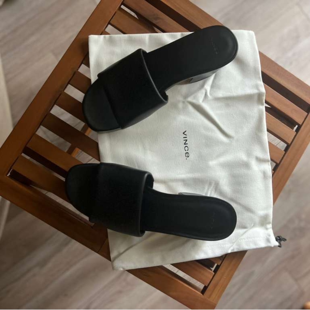Vince Margo Platform sandals , Black leather , Size 9.5, NIB - Picture 8 of 9
